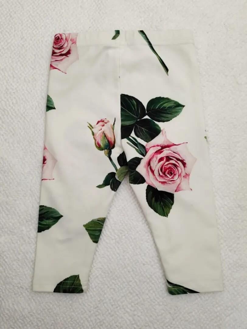 Dolce & Gabbana Kids Rose Print Tayt