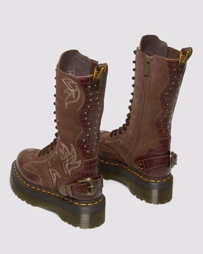 Dr Martens 1b99 Suede Quad in Brown