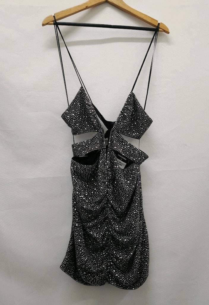 Dsquared2 Embellished Jersey Cutout Mini Dress