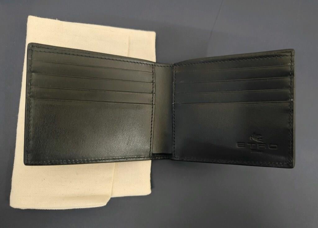 ETRO Pegaso Motif-Embossed Leather Wallet