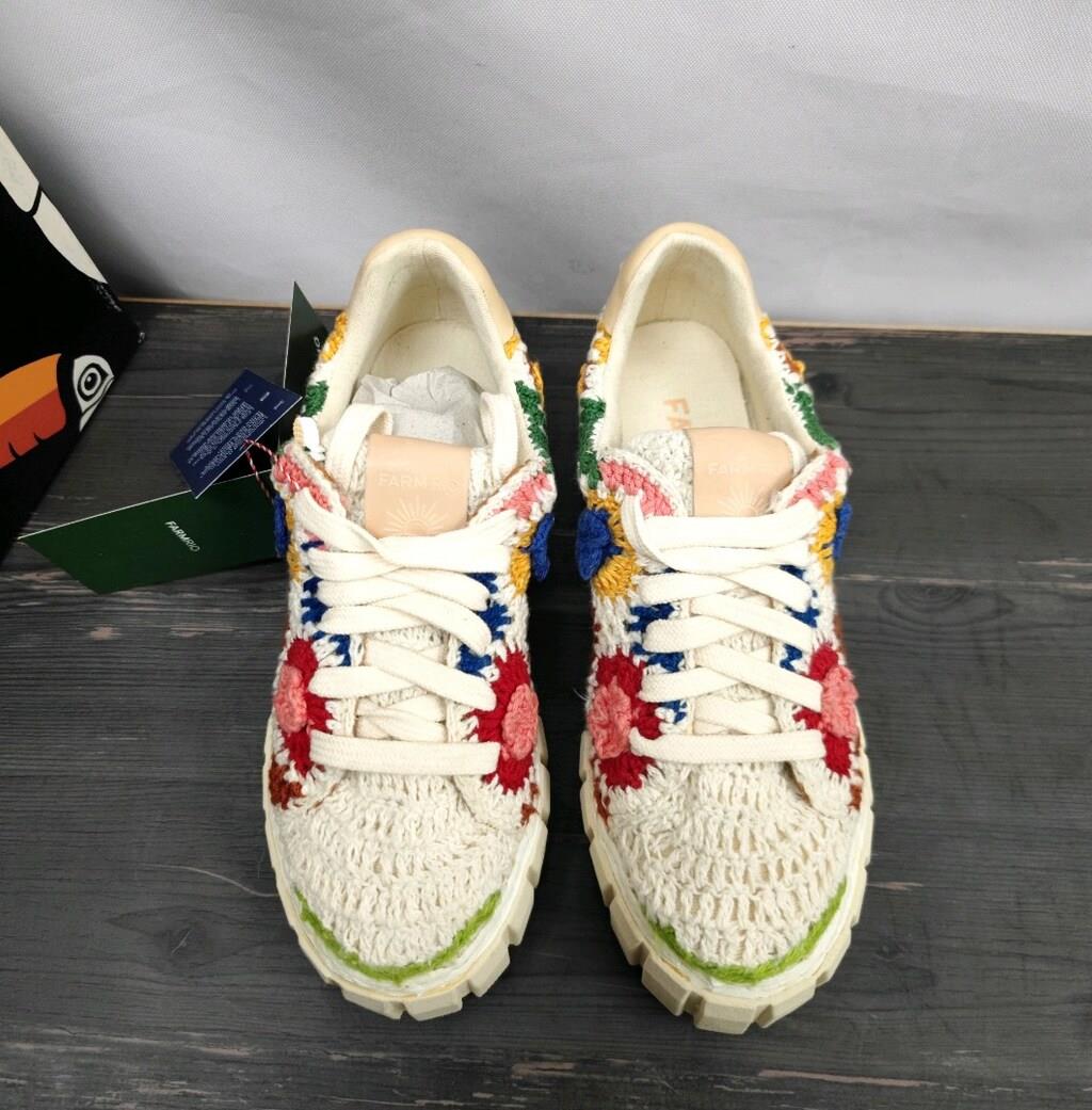 Farm Rio Sunset Crochet Flatform Sneaker
