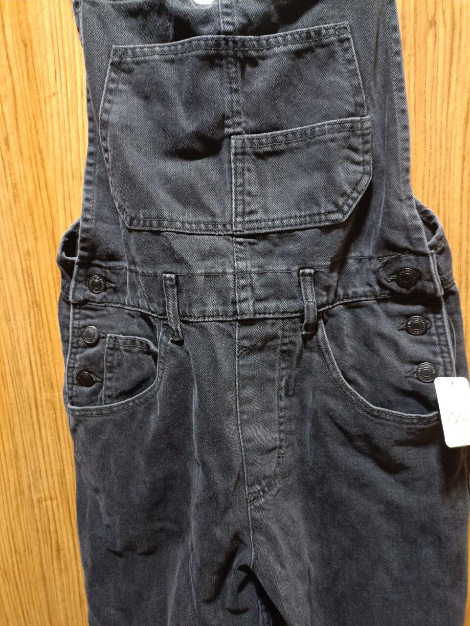 Free PeopleZiggy Cotton Denim Square Neck Overalls