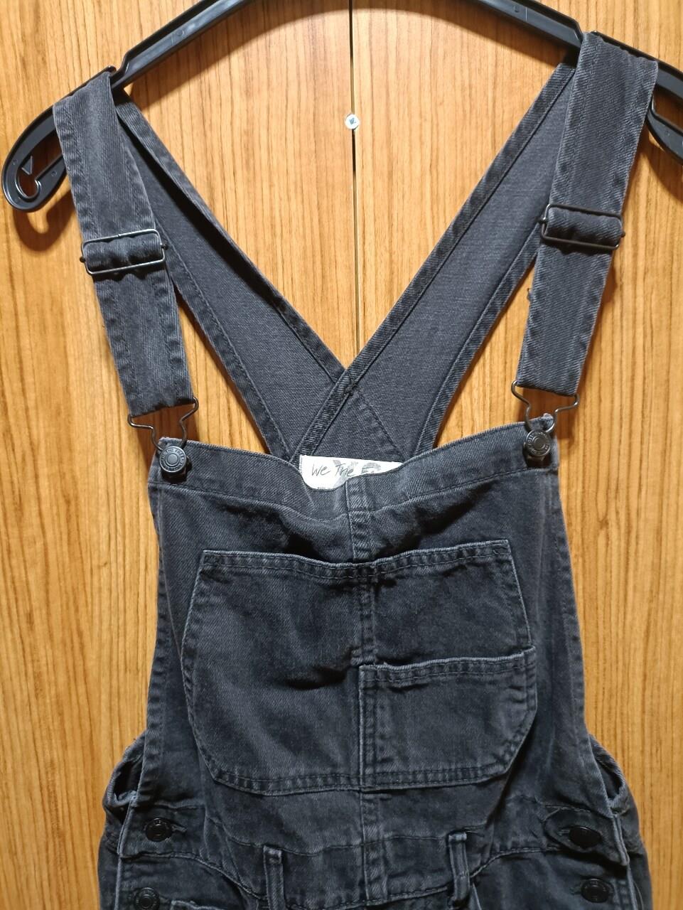 Free PeopleZiggy Cotton Denim Square Neck Overalls
