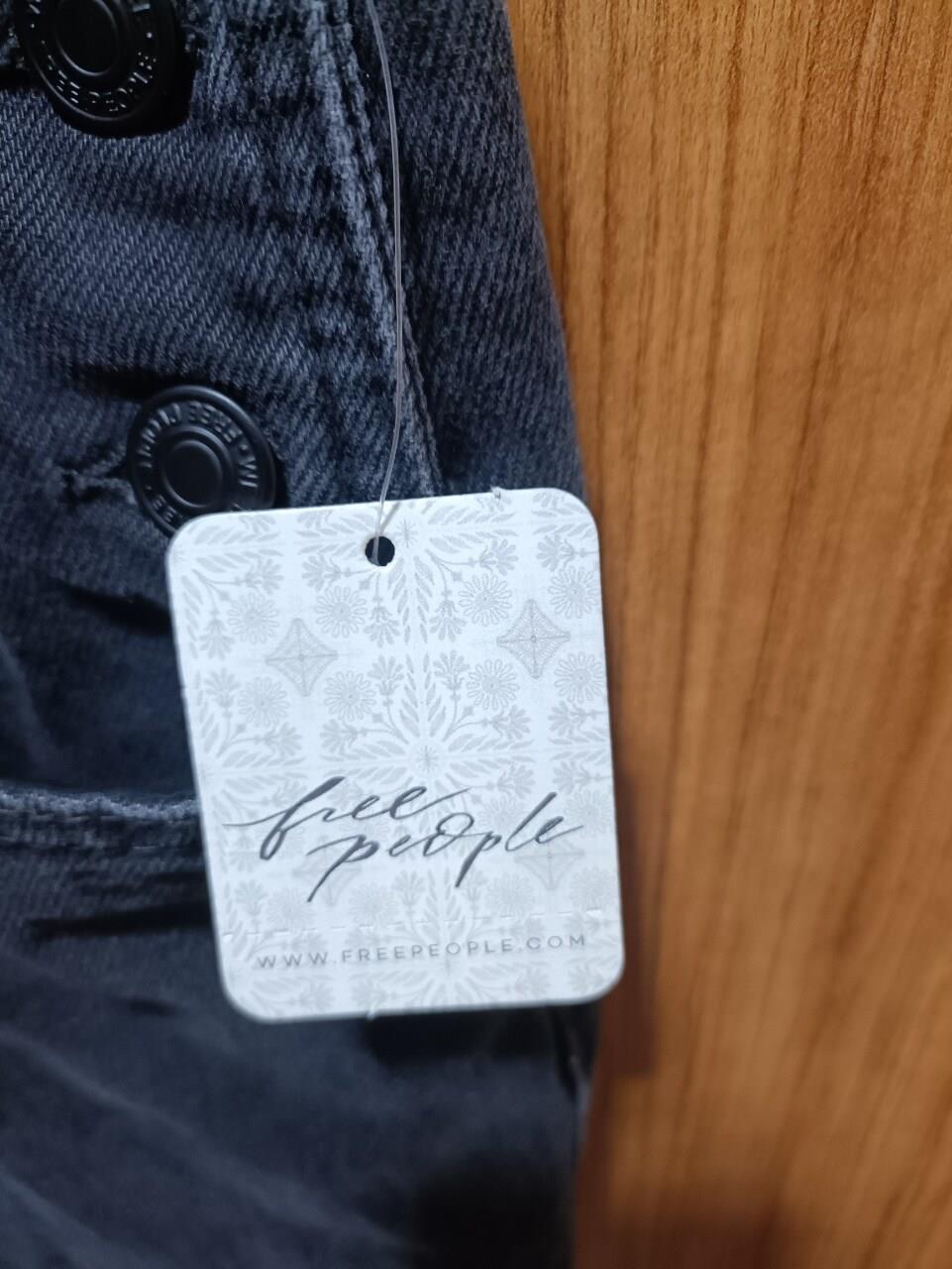 Free PeopleZiggy Cotton Denim Square Neck Overalls