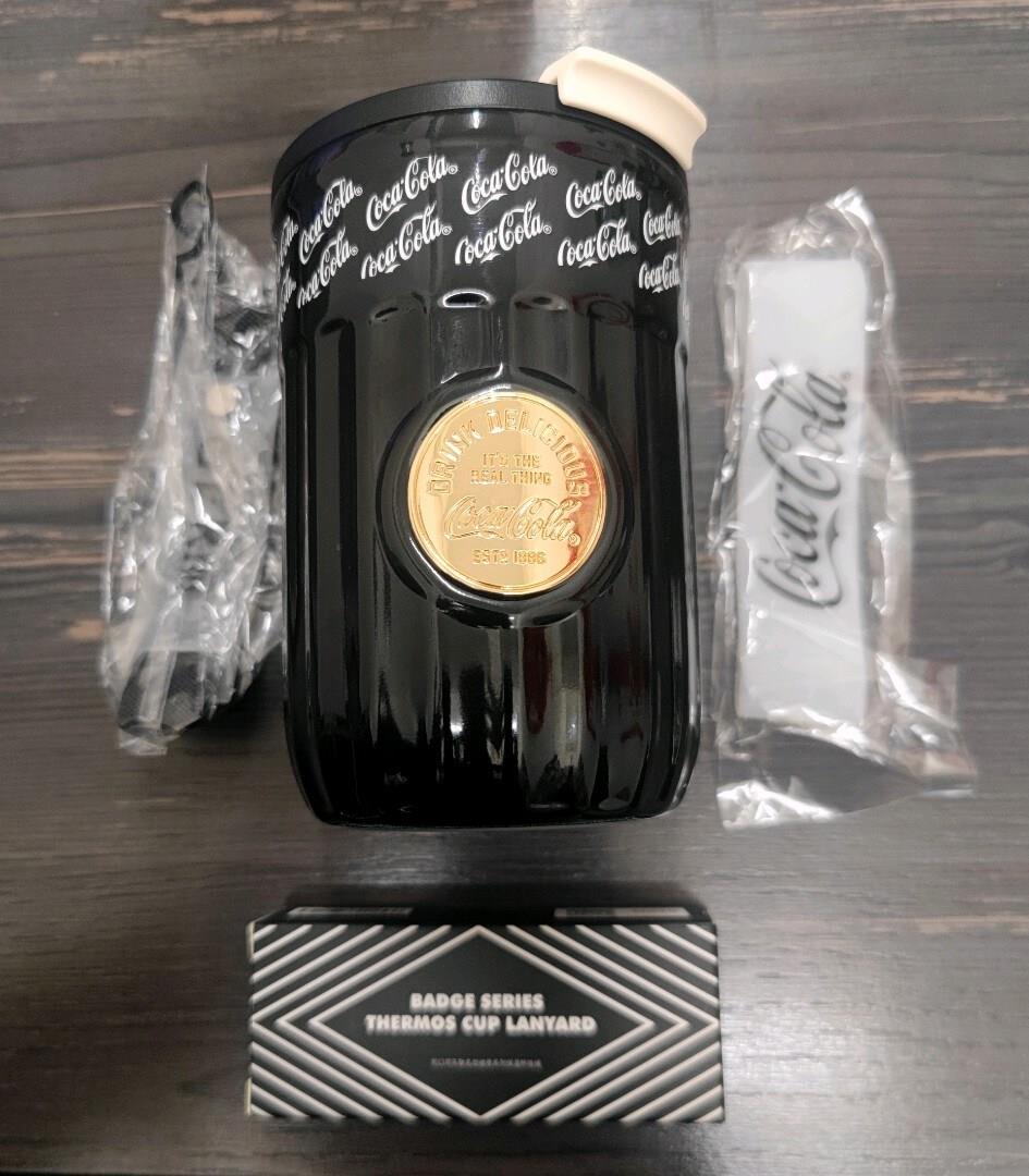 GERM x Coca Cola Paslanmaz Çelik Seyahat Kupası 400 ml - Siyah