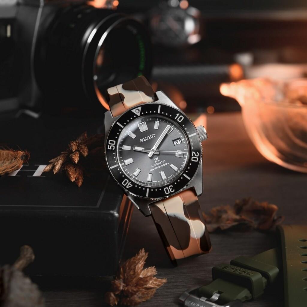 Horus 20mm Lug Width FKM Rubber Strap - Desert Camo