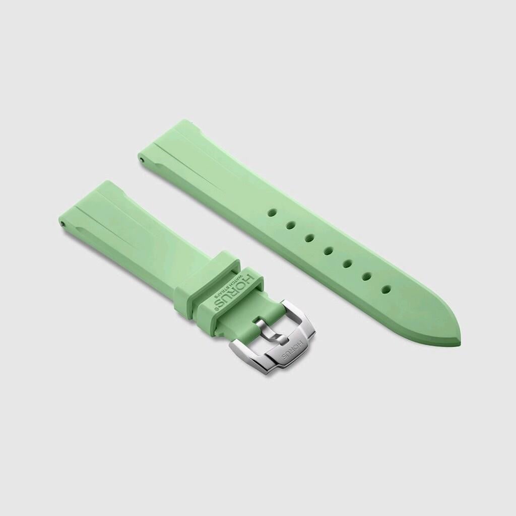 Horus 20mm Lug Width FKM Rubber Strap - Sage Green