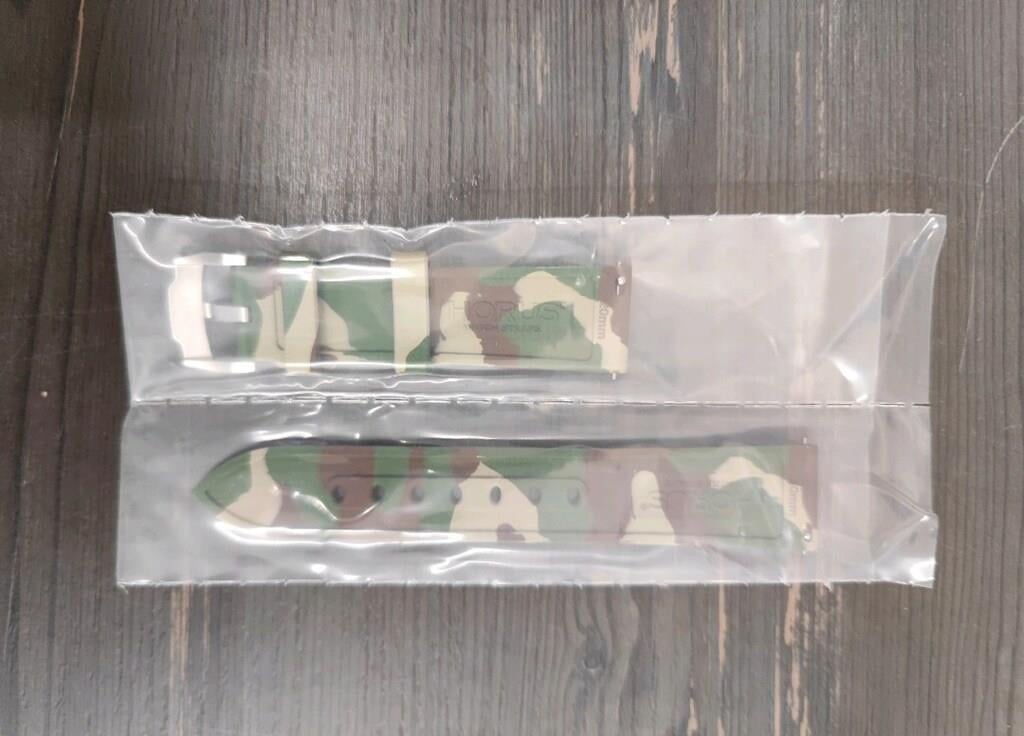 Horus 20mm Lug Width FKM Rubber Strap - Jungle Camo