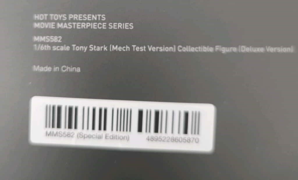 Hot Toys Tony Stark (Mech Test Deluxe Version - Special) MMS 582