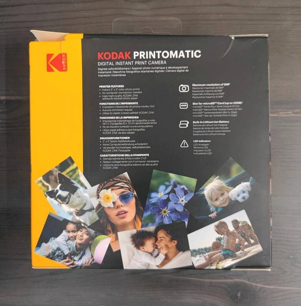 KODAK Printomatic Instant Camera (Gri)