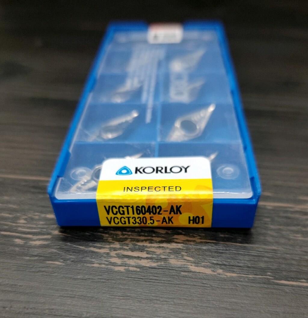 Korloy - VCGT160402-AK H01 Kesici Takım - 10 Adet