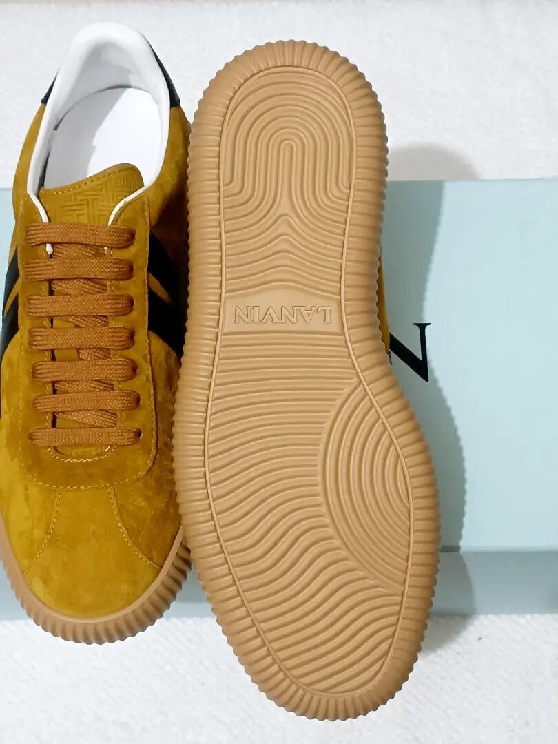 Lanvin Glen Arpege Low-Top Suede Sneakers