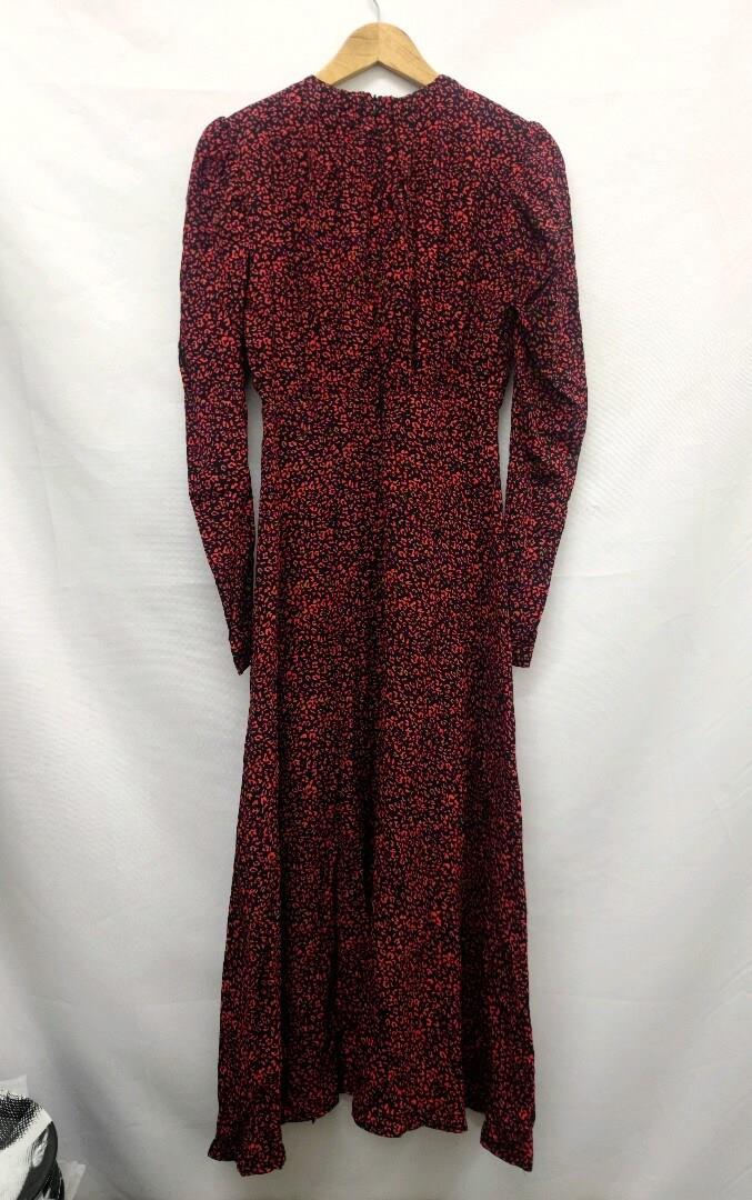 Lora istanbul - Mia Red Leopard Midi Elbise