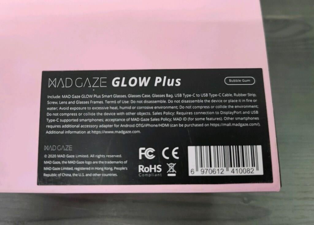Mad Gaze Glow Plus AR MR Gözlük (Pembe)