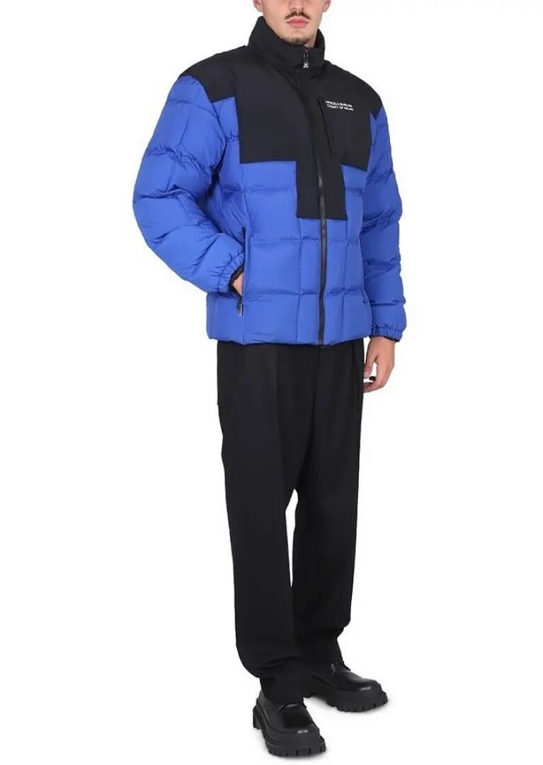 MARCELO BURLON Down Jacket With Logo Print