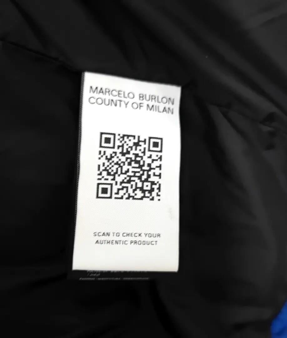 MARCELO BURLON Down Jacket With Logo Print