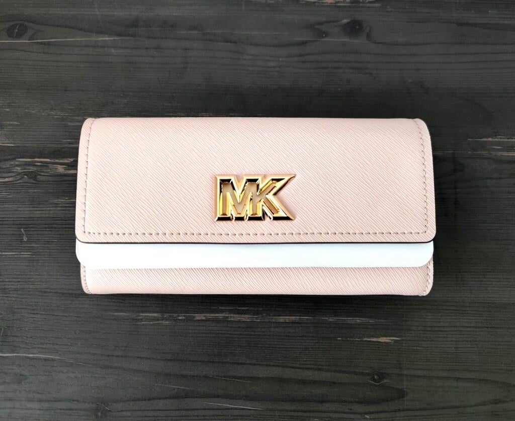 Michael Kors Mimi Large Deri Cüzdan Blush Pink