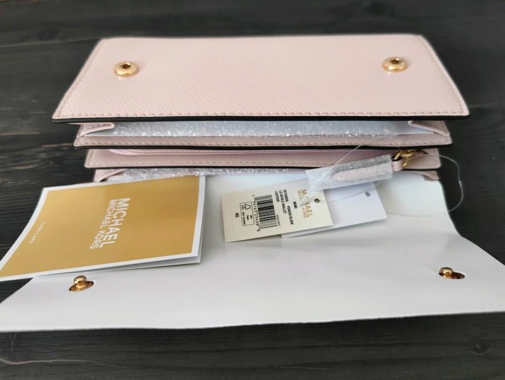 Michael Kors Mimi Large Deri Cüzdan Blush Pink