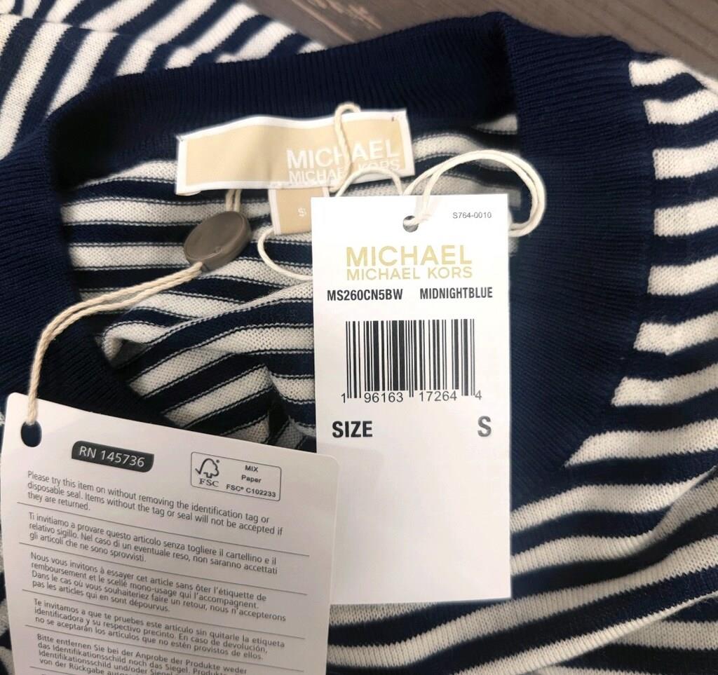 Michael Kors Striped Long-sleeved Pullover Kazak
