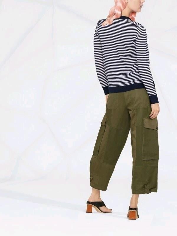 Michael Kors Striped Long-sleeved Pullover Kazak