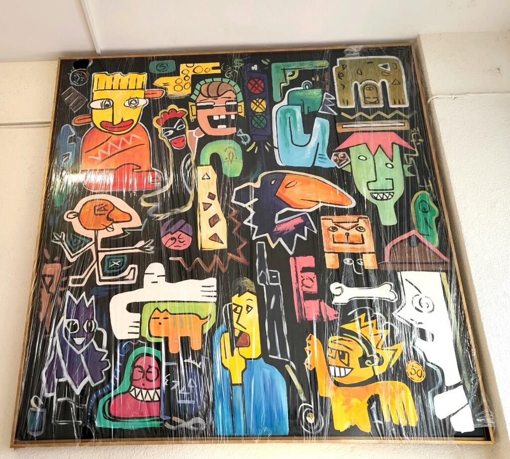 Modern Society Graffiti Yağlı Boya Tablo 152 x 152