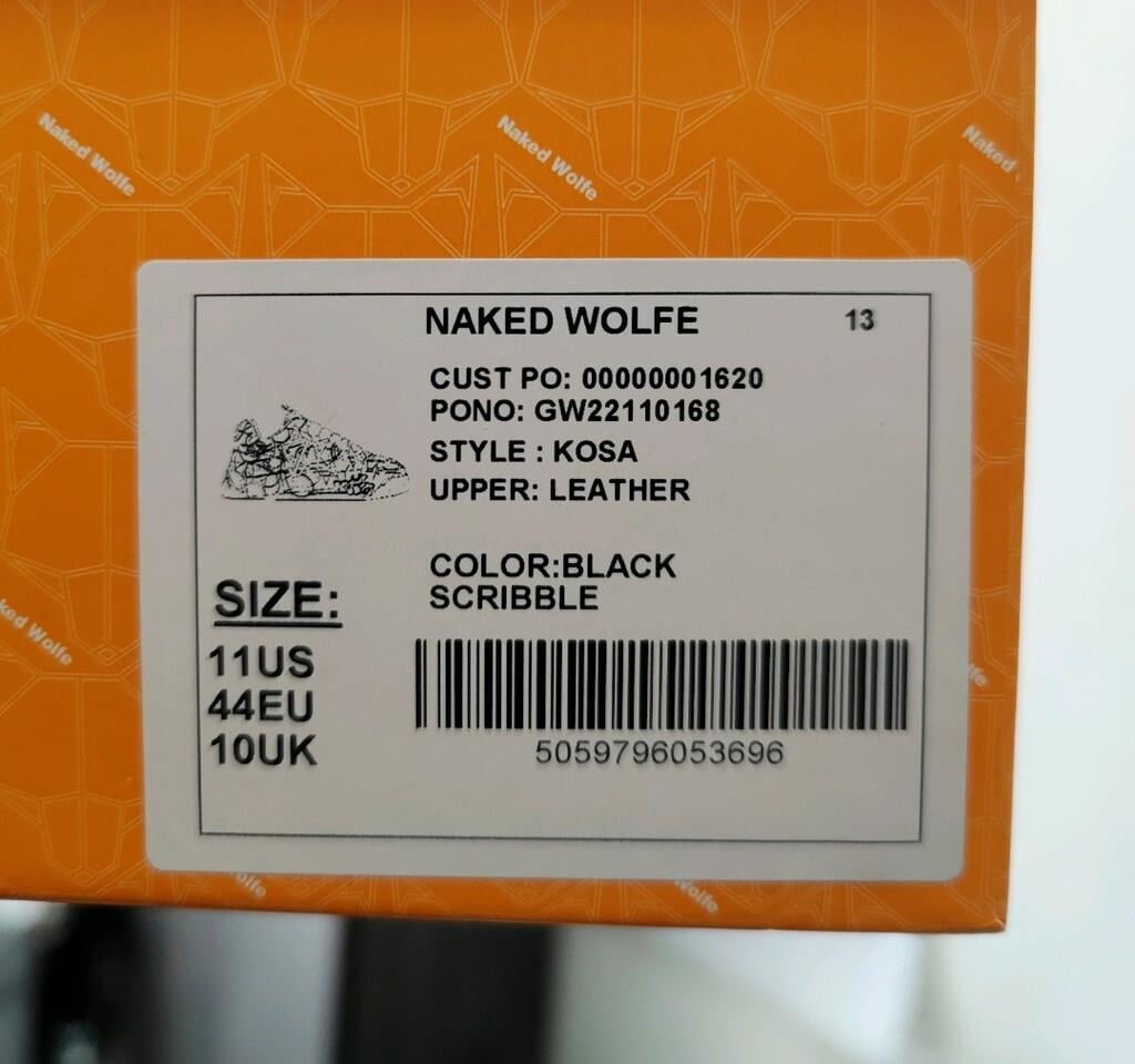 Naked Wolfe Kosa Black Scribble