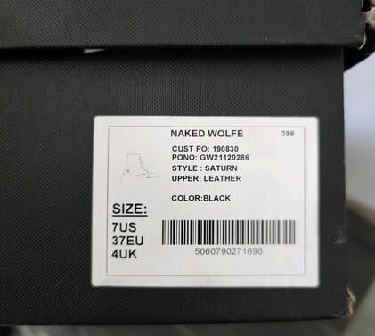 Naked Wolfe Saturn Black Leather
