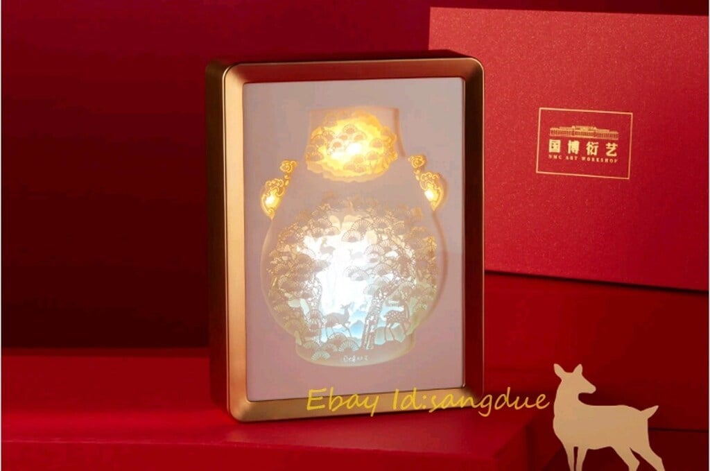 National Museum Of China Bai Lu Zun Paper Carved Lamp LED Light