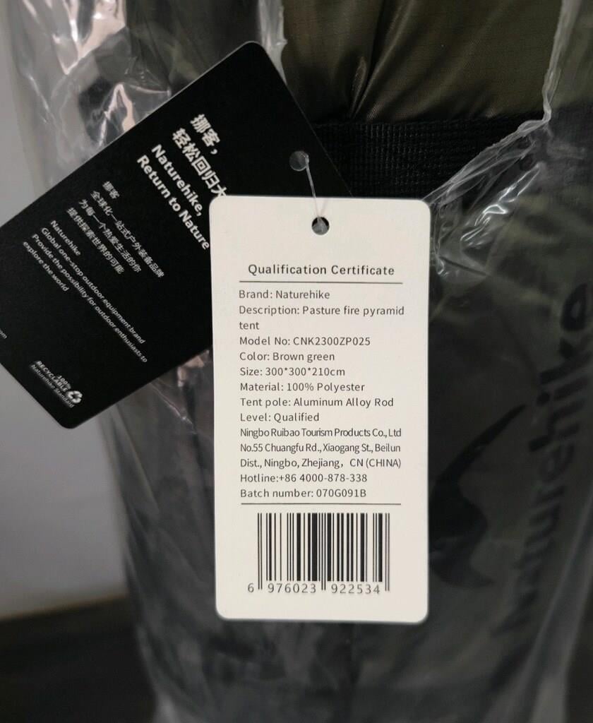 Naturehike Pasture Fire Pyramid Tente - Çadır