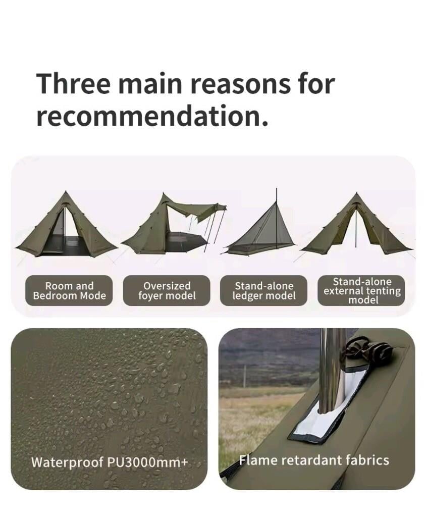 Naturehike Pasture Fire Pyramid Tente - Çadır