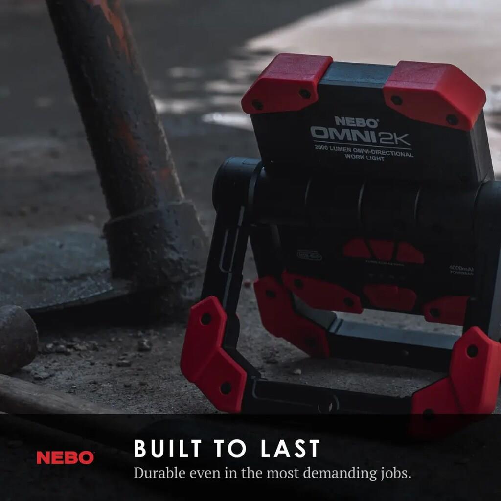 Nebo Omni 2000 Lümen Şarjlı Fener ve Powerbank