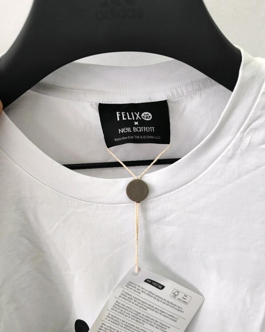Neil Barrett X Felix The Cat White T-Shirt
