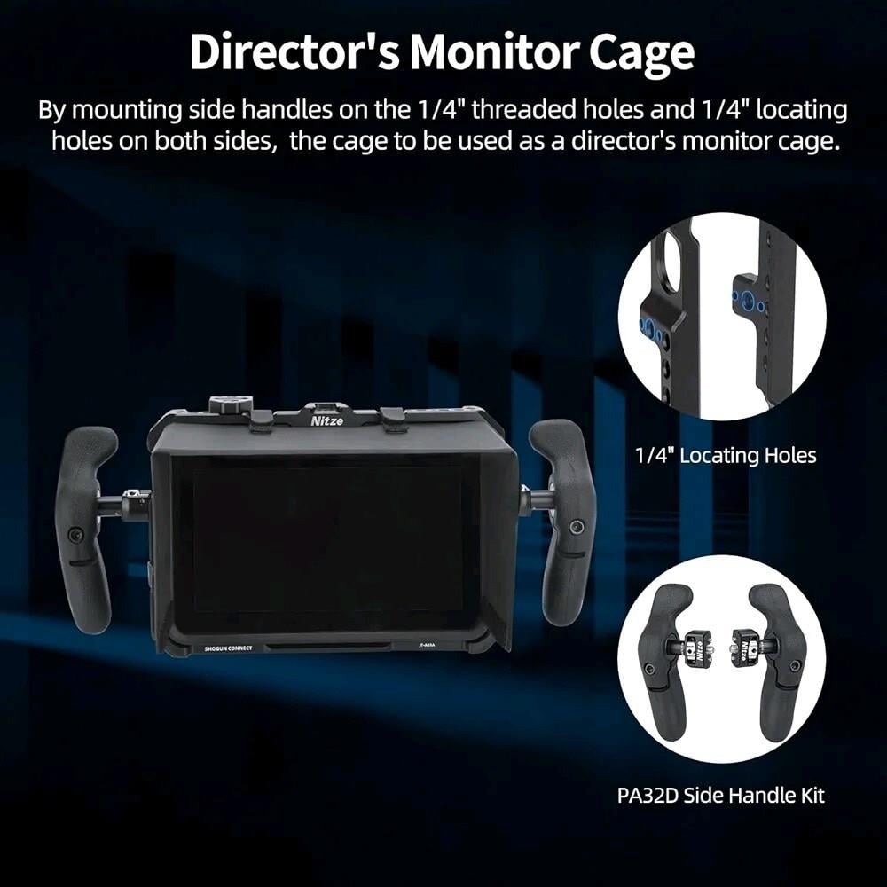 Nitze Cage for Atomos Shogun Connect Monitor with Mounting Sunhood