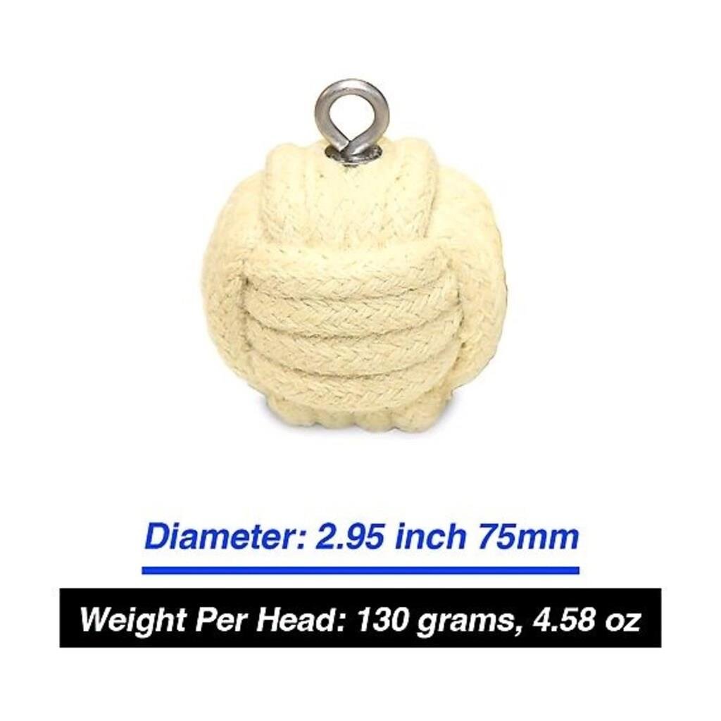 Pair of Pro Technora Medium Monkey Fist Fire Poi