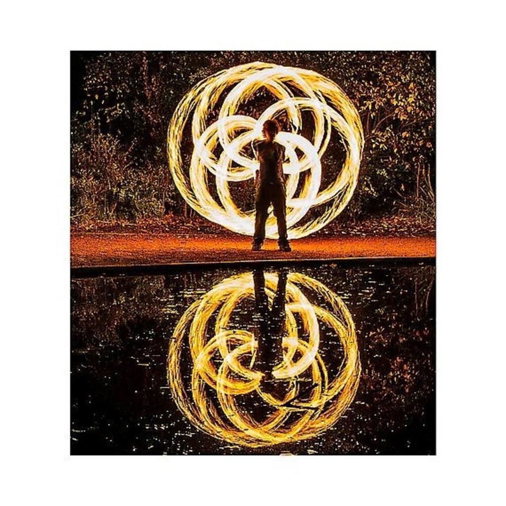 Pair of Pro Technora Medium Monkey Fist Fire Poi