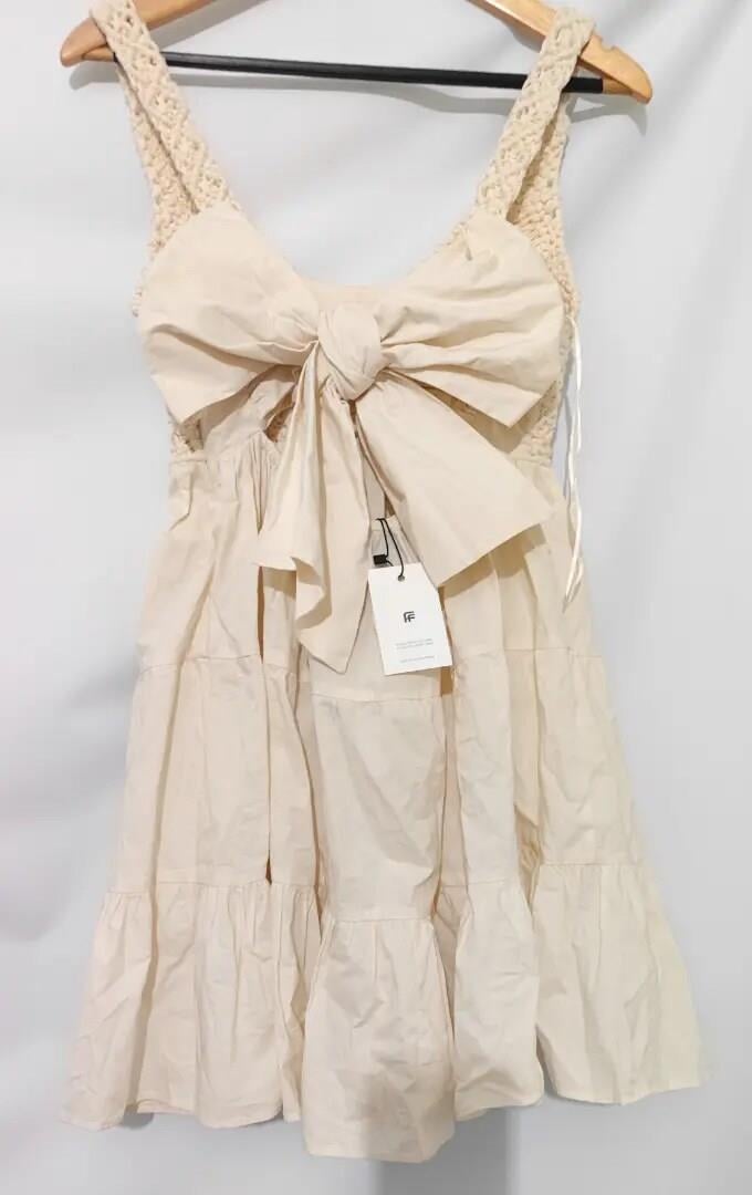 PINKO Sorrento İvory Mini Elbise