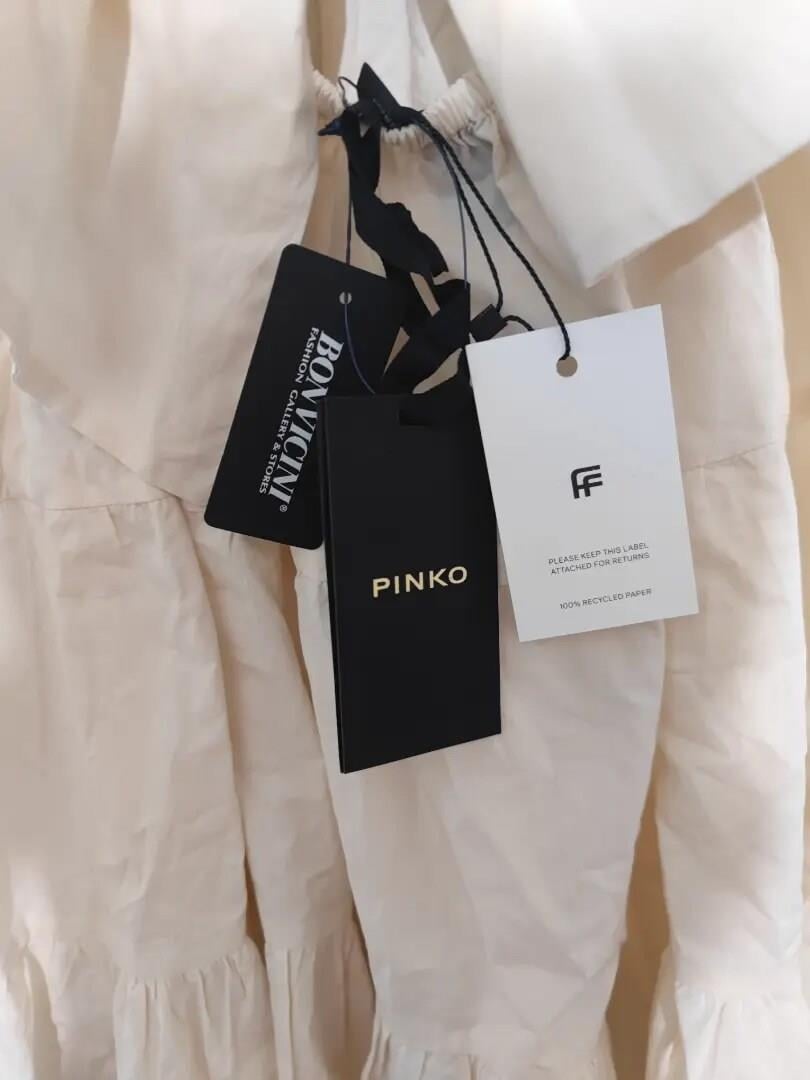 PINKO Sorrento İvory Mini Elbise
