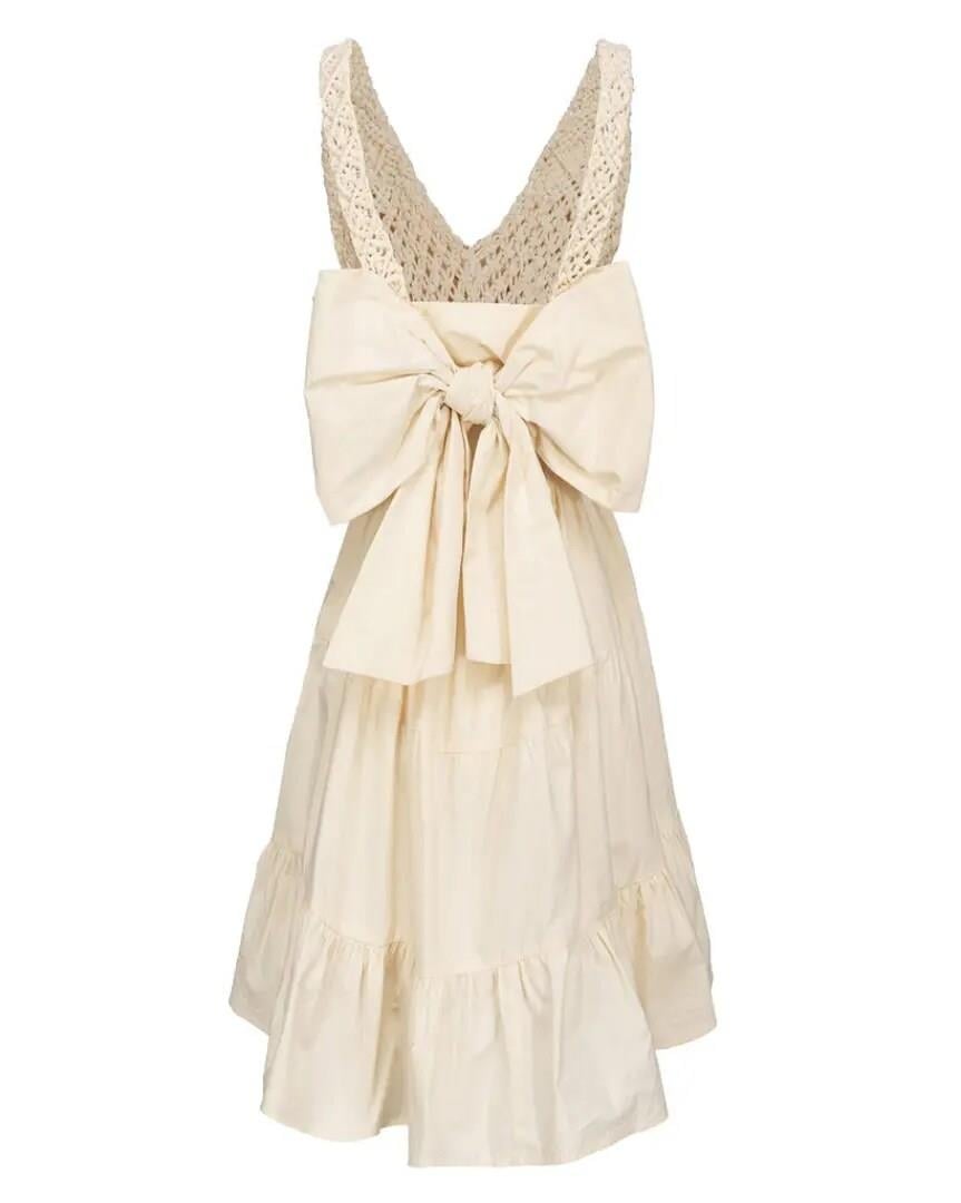 PINKO Sorrento İvory Mini Elbise
