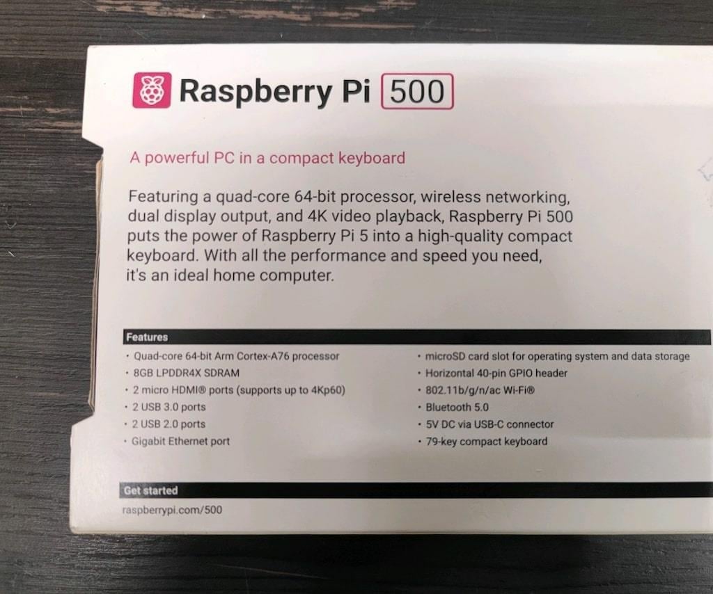 Raspberry Pi - Pi 500 Masaüstü Bilgisayar Kiti