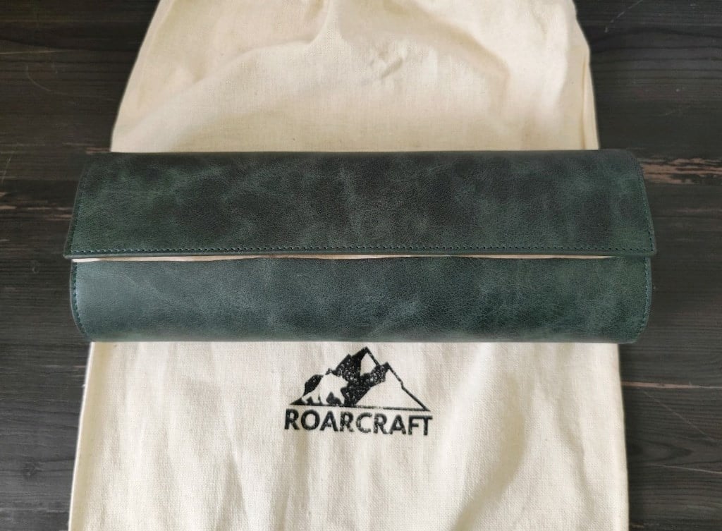 Roarcraft - Dörtlü Deri Saat Kutusu - Zümrüt Yeşil / Watch Roll