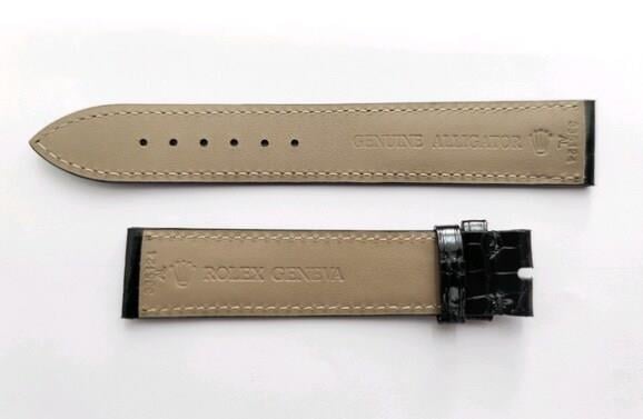 Rolex Alligator Noir 19mm Kayış - Kordon