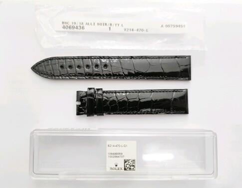 Rolex Alligator Noir 19mm Kayış - Kordon