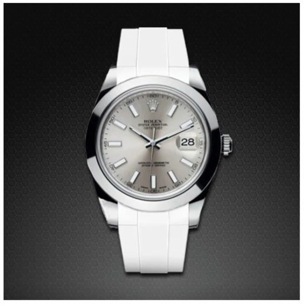 Rubber B strap M105 White - 21MM