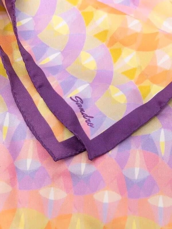 Sandro Abstract-print İpek Şal