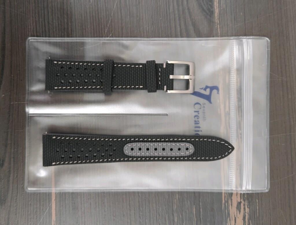 Seventh Creation - Black and Grey Sailcloth Rally Strap
