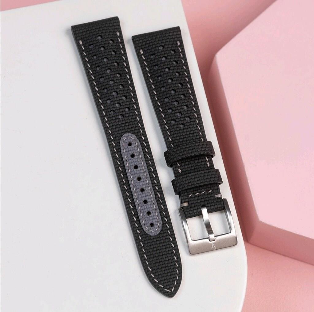 Seventh Creation - Black and Grey Sailcloth Rally Strap