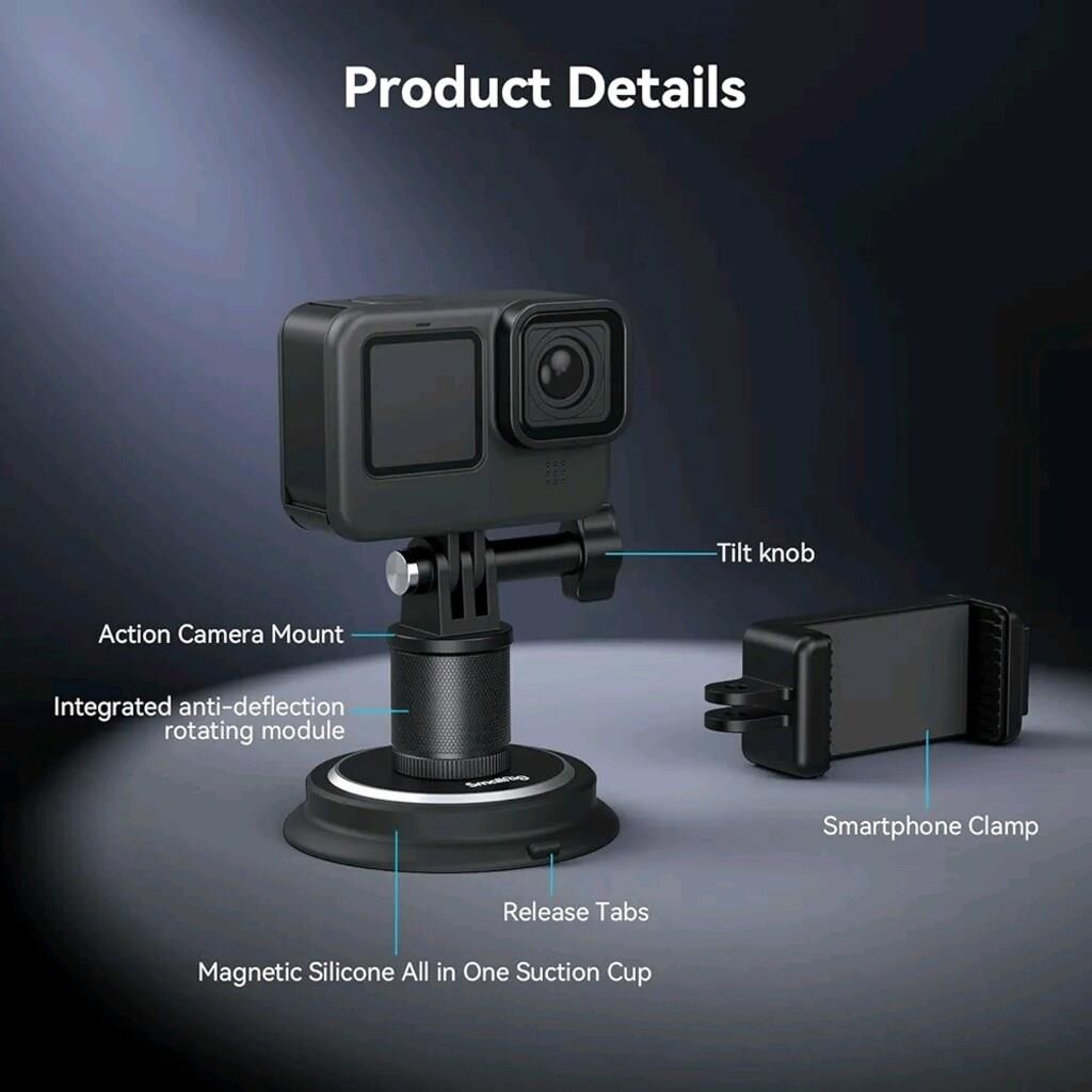 SmallRig Suction Cup Mounting Support for Action Cameras