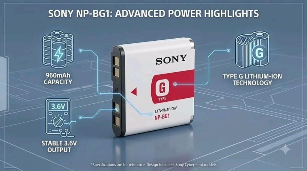 Sony NP-BG1 Li-Ion Batarya 960mAh Şarj Edilebilir Pil
