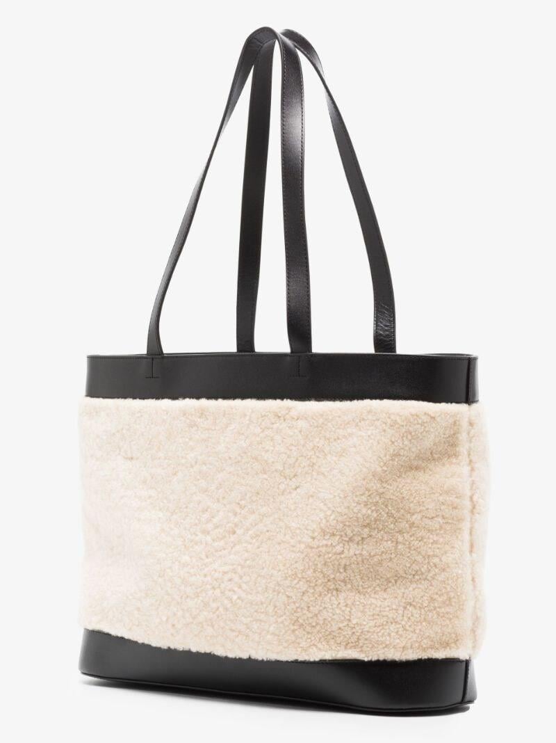 St. Agni Textured Leather-trimmed Tote Bag