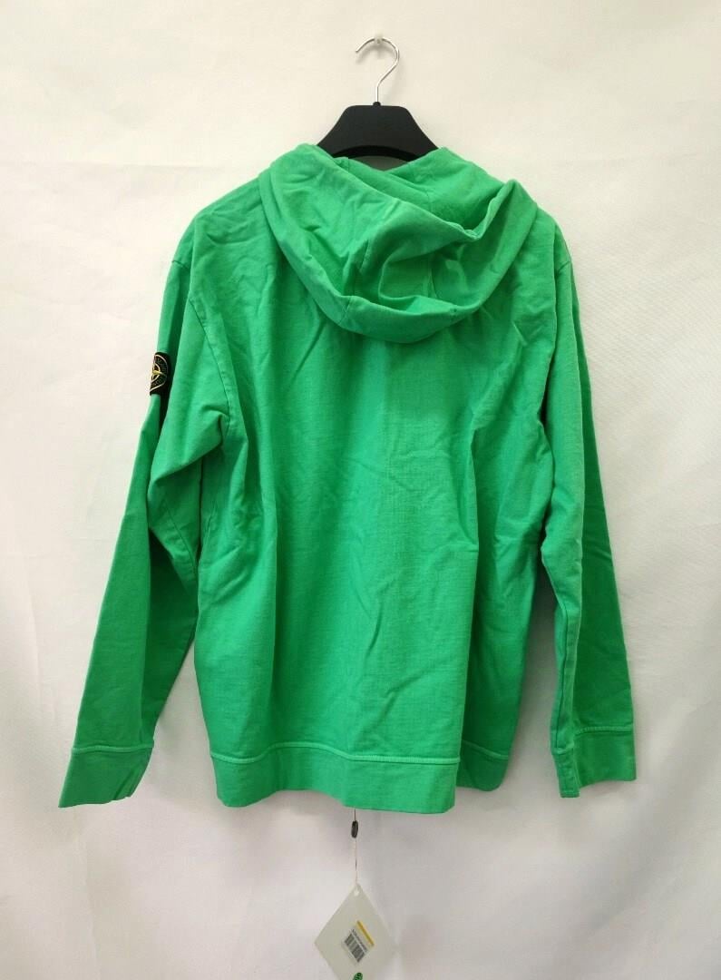 Stone Island Brushed Cotton Full Zip Hoodie (Green)